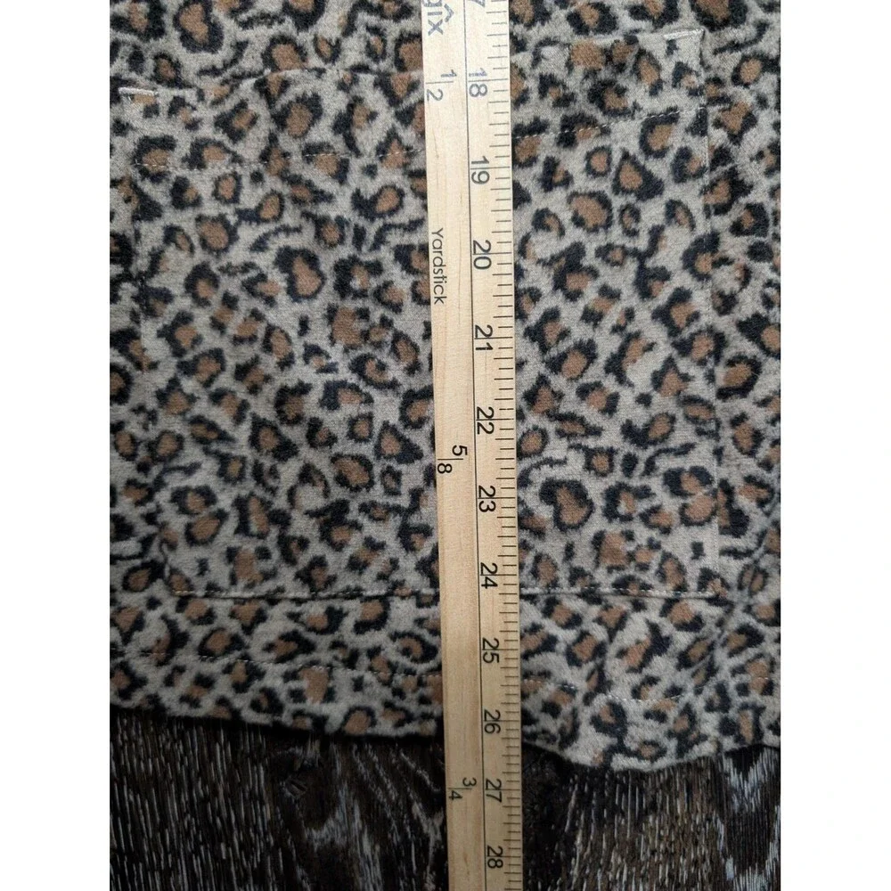 Habitat Jacket Womens Small Leopard Print Button‎ Front Animal Pattern Coat